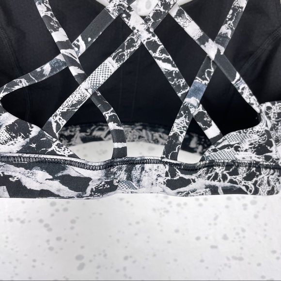 Lululemon Free To Be Serene Bra Interlaced Starlight Black 6 - Picture 7 of 10